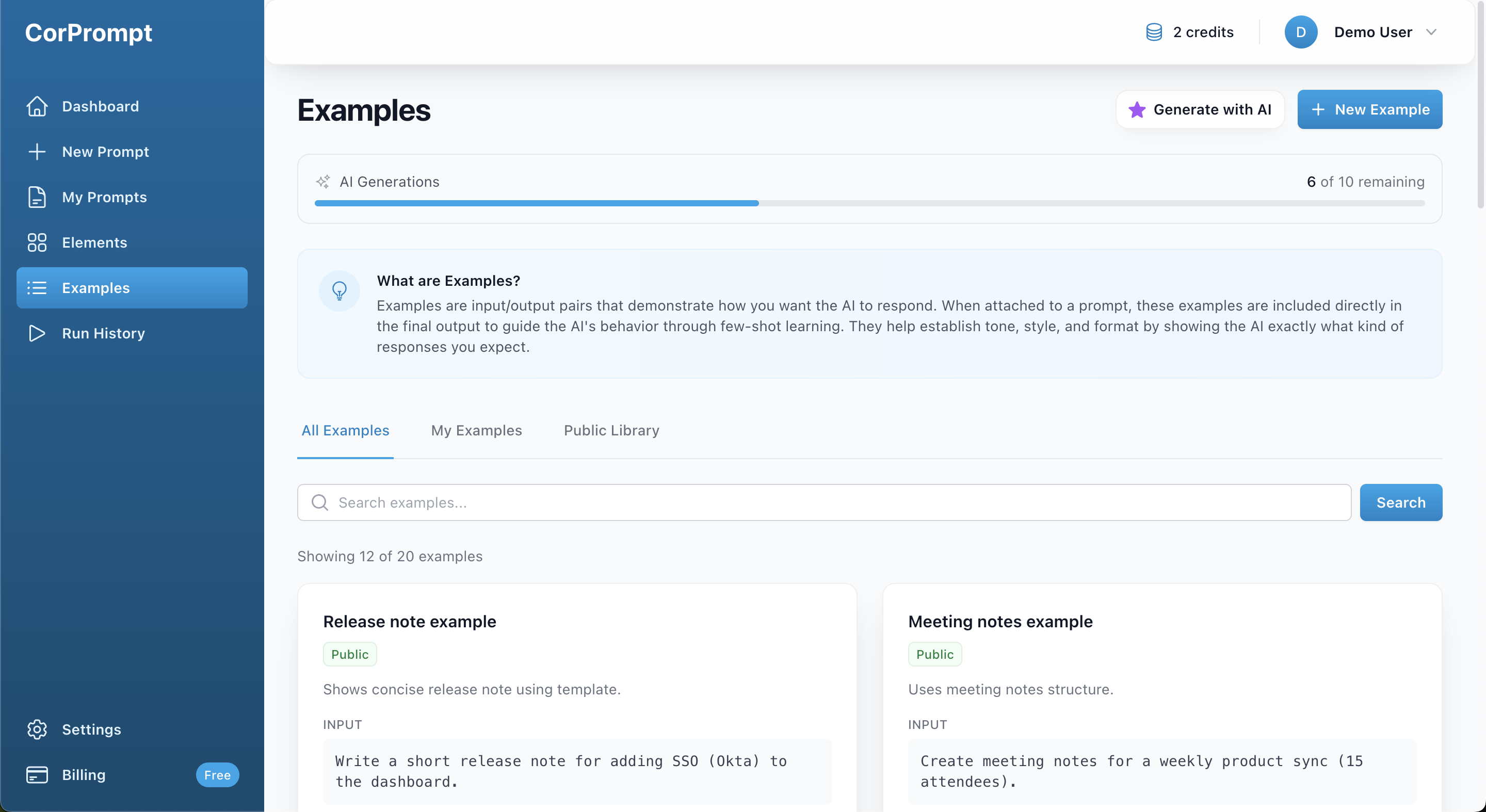 Examples Library